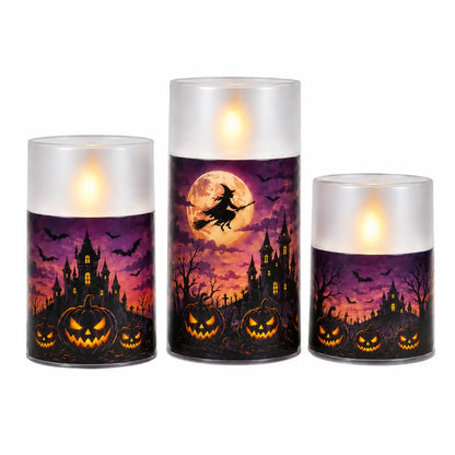 Homemory Christmas Tree Candles with 6 Hours Timer, 2 Pcs Waxy LED Flameless Candles Flickering, Green Electric Candles Battery Operated for New Year Celebration Holiday Decorations 8.5 Inches,Sohochic